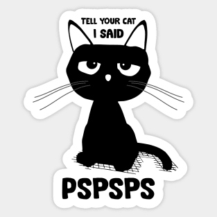 Funny black cat Sticker